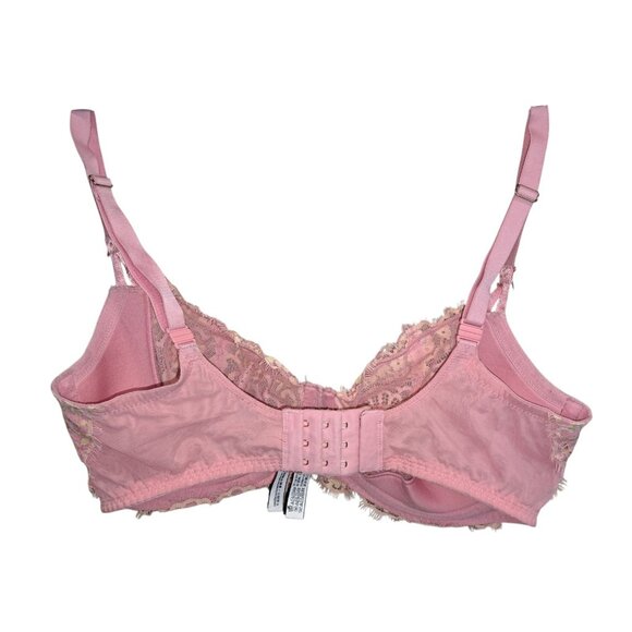 Victoria Secret Dream Angels Bra 36DDD F80 Pink Lace Floral Push Up Unlined - Picture 4 of 6